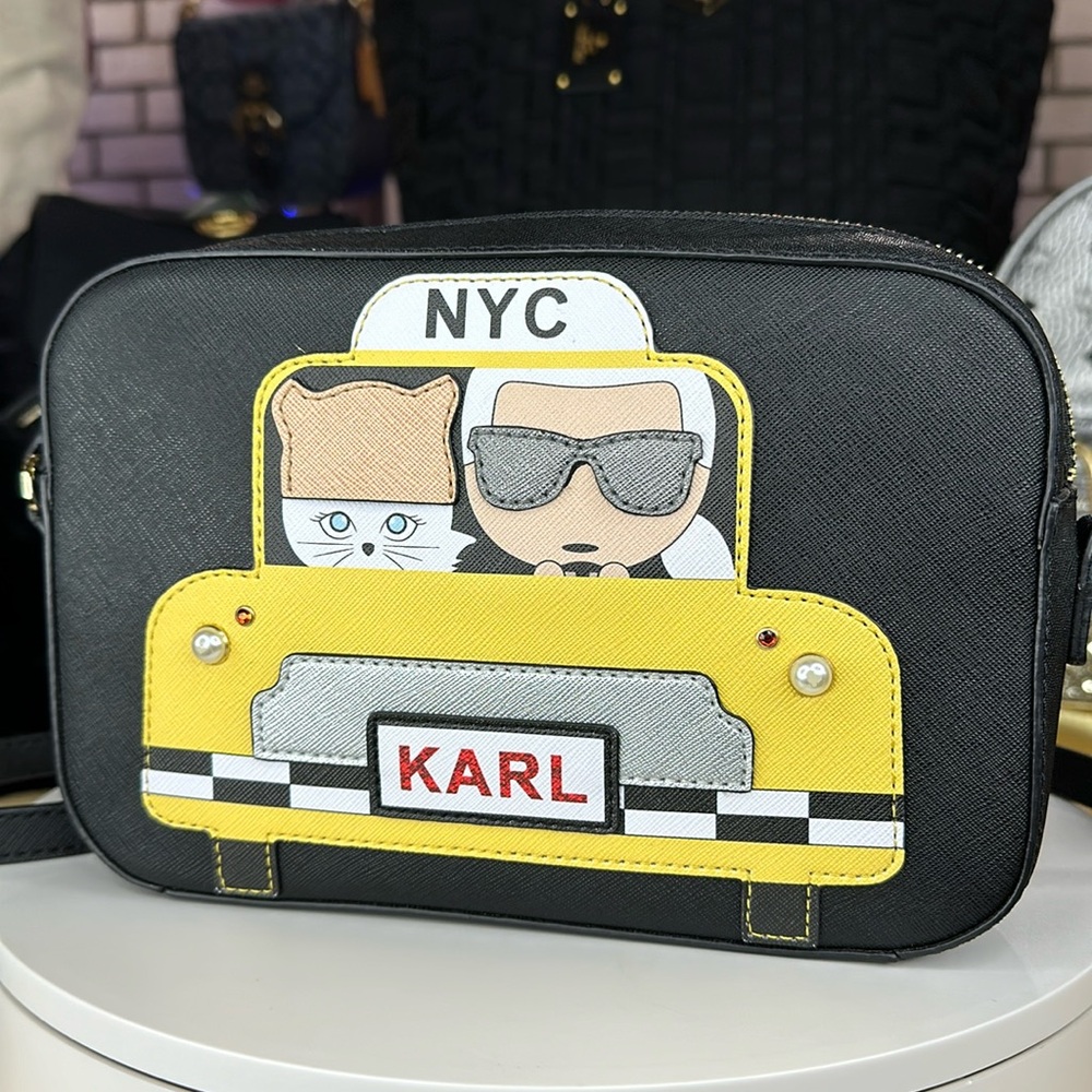 KARL LAGERFELD - Paris Maybelle Taxi NYC Black Crossbody Bag